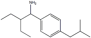 1-(1-amino-2-ethylbutyl)-4-(2-methylpropyl)benzene Structure