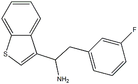 1-(1-benzothiophen-3-yl)-2-(3-fluorophenyl)ethan-1-amine 구조식 이미지