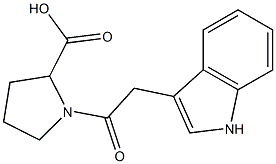 1-(1H-indol-3-ylacetyl)pyrrolidine-2-carboxylic acid 구조식 이미지