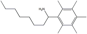 1-(2,3,4,5,6-pentamethylphenyl)octan-1-amine 구조식 이미지