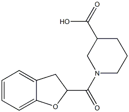 1-(2,3-dihydro-1-benzofuran-2-ylcarbonyl)piperidine-3-carboxylic acid Structure