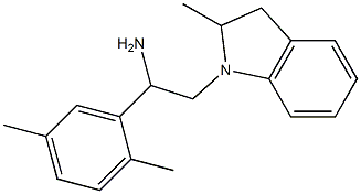 1-(2,5-dimethylphenyl)-2-(2-methyl-2,3-dihydro-1H-indol-1-yl)ethan-1-amine 구조식 이미지