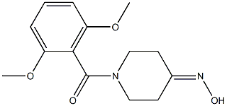 1-(2,6-dimethoxybenzoyl)piperidin-4-one oxime Structure