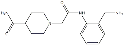 1-(2-{[2-(aminomethyl)phenyl]amino}-2-oxoethyl)piperidine-4-carboxamide 구조식 이미지