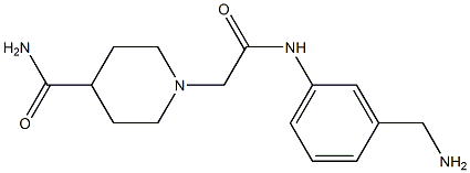 1-(2-{[3-(aminomethyl)phenyl]amino}-2-oxoethyl)piperidine-4-carboxamide Structure