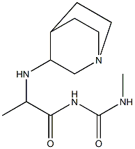 1-(2-{1-azabicyclo[2.2.2]octan-3-ylamino}propanoyl)-3-methylurea Structure