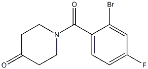 1-(2-bromo-4-fluorobenzoyl)piperidin-4-one 구조식 이미지