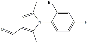 1-(2-bromo-4-fluorophenyl)-2,5-dimethyl-1H-pyrrole-3-carbaldehyde 구조식 이미지