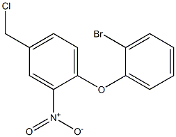 1-(2-bromophenoxy)-4-(chloromethyl)-2-nitrobenzene 구조식 이미지