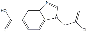 1-(2-chloroprop-2-en-1-yl)-1H-1,3-benzodiazole-5-carboxylic acid Structure