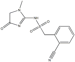 1-(2-cyanophenyl)-N-(1-methyl-4-oxo-4,5-dihydro-1H-imidazol-2-yl)methanesulfonamide Structure