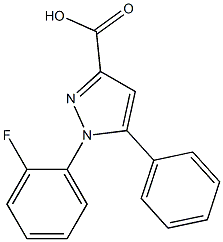 1-(2-fluorophenyl)-5-phenyl-1H-pyrazole-3-carboxylic acid 구조식 이미지