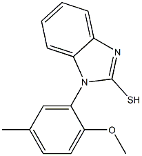 1-(2-methoxy-5-methylphenyl)-1H-1,3-benzodiazole-2-thiol 구조식 이미지