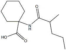 1-(2-methylpentanamido)cyclohexane-1-carboxylic acid 구조식 이미지