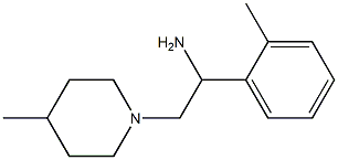 1-(2-methylphenyl)-2-(4-methylpiperidin-1-yl)ethanamine Structure