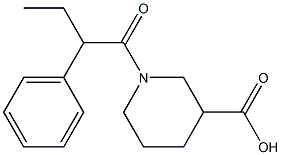 1-(2-phenylbutanoyl)piperidine-3-carboxylic acid 구조식 이미지