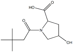 1-(3,3-dimethylbutanoyl)-4-hydroxypyrrolidine-2-carboxylic acid Structure