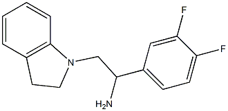 1-(3,4-difluorophenyl)-2-(2,3-dihydro-1H-indol-1-yl)ethanamine Structure