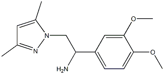 1-(3,4-dimethoxyphenyl)-2-(3,5-dimethyl-1H-pyrazol-1-yl)ethanamine 구조식 이미지