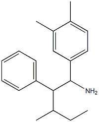 1-(3,4-dimethylphenyl)-3-methyl-2-phenylpentan-1-amine Structure