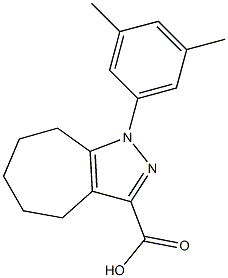 1-(3,5-dimethylphenyl)-1,4,5,6,7,8-hexahydrocyclohepta[c]pyrazole-3-carboxylic acid Structure