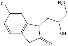 1-(3-amino-2-hydroxypropyl)-6-chloro-2,3-dihydro-1H-indol-2-one Structure