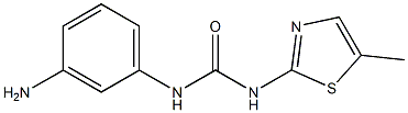 1-(3-aminophenyl)-3-(5-methyl-1,3-thiazol-2-yl)urea 구조식 이미지