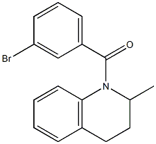 1-(3-bromobenzoyl)-2-methyl-1,2,3,4-tetrahydroquinoline 구조식 이미지