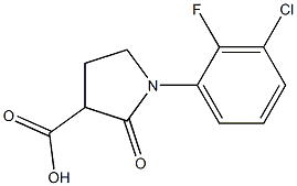 1-(3-chloro-2-fluorophenyl)-2-oxopyrrolidine-3-carboxylic acid Structure
