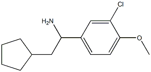 1-(3-chloro-4-methoxyphenyl)-2-cyclopentylethan-1-amine 구조식 이미지