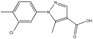 1-(3-chloro-4-methylphenyl)-5-methyl-1H-pyrazole-4-carboxylic acid Structure