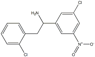 1-(3-chloro-5-nitrophenyl)-2-(2-chlorophenyl)ethan-1-amine Structure