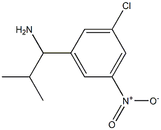 1-(3-chloro-5-nitrophenyl)-2-methylpropan-1-amine 구조식 이미지