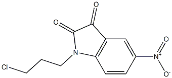 1-(3-chloropropyl)-5-nitro-2,3-dihydro-1H-indole-2,3-dione 구조식 이미지