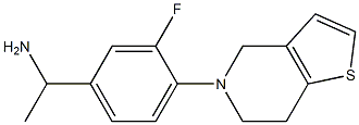 1-(3-fluoro-4-{4H,5H,6H,7H-thieno[3,2-c]pyridin-5-yl}phenyl)ethan-1-amine Structure