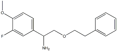 1-(3-fluoro-4-methoxyphenyl)-2-(2-phenylethoxy)ethan-1-amine 구조식 이미지