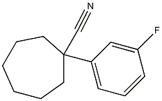 1-(3-fluorophenyl)cycloheptane-1-carbonitrile Structure