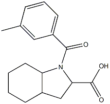 1-(3-methylbenzoyl)octahydro-1H-indole-2-carboxylic acid Structure
