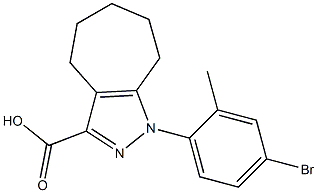 1-(4-bromo-2-methylphenyl)-1,4,5,6,7,8-hexahydrocyclohepta[c]pyrazole-3-carboxylic acid Structure