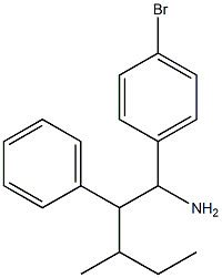 1-(4-bromophenyl)-3-methyl-2-phenylpentan-1-amine 구조식 이미지