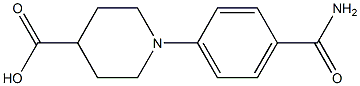 1-(4-carbamoylphenyl)piperidine-4-carboxylic acid Structure