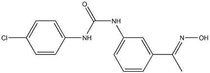 1-(4-chlorophenyl)-3-{3-[1-(hydroxyimino)ethyl]phenyl}urea Structure