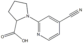 1-(4-cyanopyridin-2-yl)pyrrolidine-2-carboxylic acid Structure