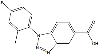 1-(4-fluoro-2-methylphenyl)-1H-1,2,3-benzotriazole-5-carboxylic acid 구조식 이미지