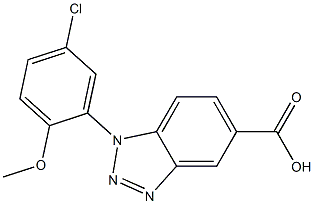 1-(5-chloro-2-methoxyphenyl)-1H-1,2,3-benzotriazole-5-carboxylic acid Structure