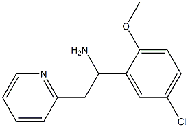 1-(5-chloro-2-methoxyphenyl)-2-(pyridin-2-yl)ethan-1-amine 구조식 이미지