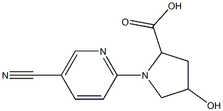 1-(5-cyanopyridin-2-yl)-4-hydroxypyrrolidine-2-carboxylic acid Structure