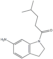 1-(6-amino-2,3-dihydro-1H-indol-1-yl)-4-methylpentan-1-one 구조식 이미지