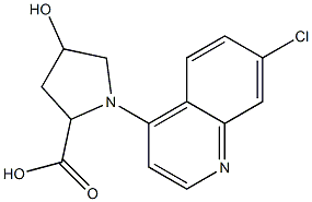 1-(7-chloroquinolin-4-yl)-4-hydroxypyrrolidine-2-carboxylic acid 구조식 이미지