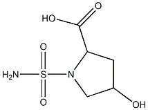 1-(aminosulfonyl)-4-hydroxypyrrolidine-2-carboxylic acid 구조식 이미지